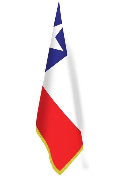 Şili Bayrağı -Ofis-Makam-Toplantı Odaları - Saçaklı Makam Bayrağı