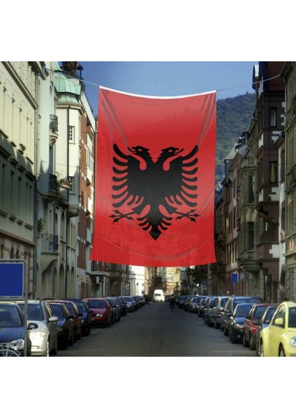 Arnavutluk Bayrağı - Flama - 400X600 cm Raşel Kumaş - Bayrak