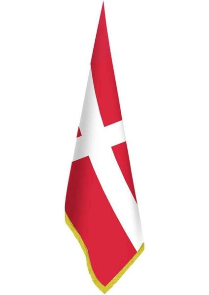 Danimarka Bayrağı - Ofis - Makam -Toplantı Odaları - Saçaklı Makam Bayrağı