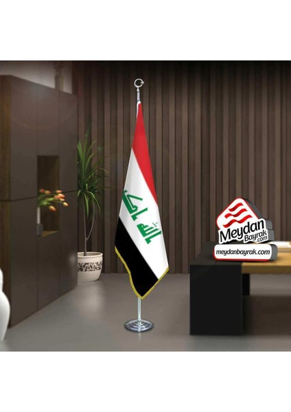 Irak Cumhuriyeti Bayrak -Ofis -Makam-Toplantı Odaları -Direkli -Saçaklı Makam Bayrağı