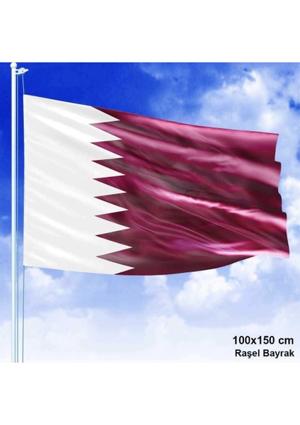 Qatar Katar Bayrağı 100 x 150 cm 1x1,5m Raşrel Kumaş
