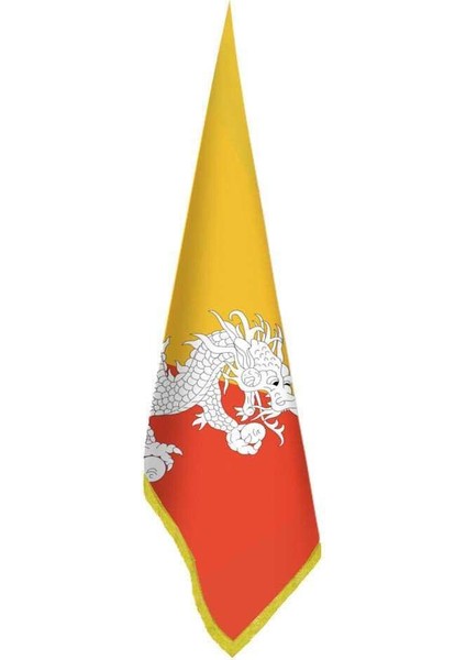 Bhutan Bayrağı -Ofis-Makam-Toplantı Odaları - Saçaklı Makam Bayrağı