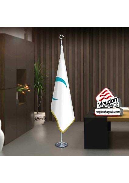 Hive Hanlığı Bayrak -Ofis -Makam-Toplantı Odaları -Direkli -Saçaklı Makam Bayrağı