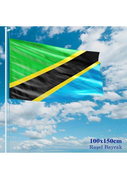 Tanzanya Bayrağı Raşel Kumaş 100 x 150 cm