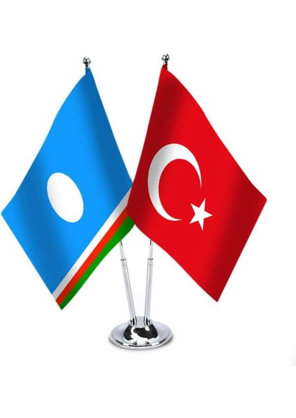 Yakutistan Saha Türkiye Saten Masa Bayrağı