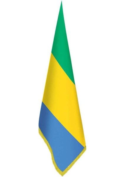 Gabon Bayrağı - Ofis - Makam -Toplantı Odaları - Saçaklı Makam Bayrağı