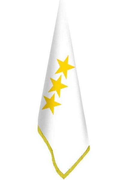 Ak Hun Imp. Bayrağı-(17 Türk Devletleri) -Ofis -Makam-Toplantı Odaları - Saçaklı Makam Bayrağı