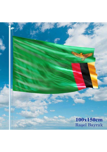 Zambiya Bayrağı Raşel Kumaş 100 x 150 cm