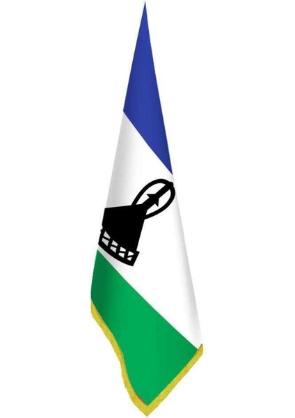 Lesotho Bayrağı - Ofis-Makam-Toplantı Odaları - Saçaklı Makam Bayrağı
