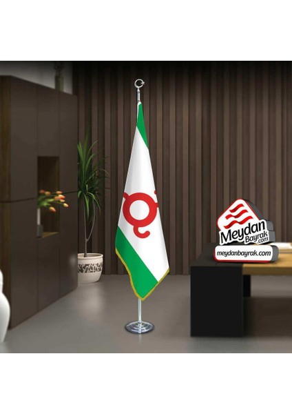Inguşetya Cumhuriyeti Bayrak -Ofis -Makam-Toplantı Odaları -Direkli -Saçaklı Makam Bayrağı