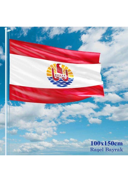 Fransız Polinezyası Bayrağı Raşel Kumaş 100 x 150 cm