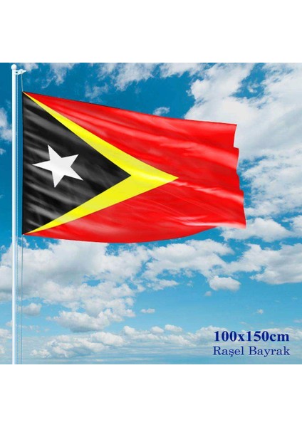 Doğu Timor Bayrağı Raşel Kumaş 100 x 150 cm