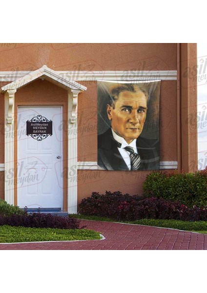 Takım Elbiseli Şık Gazi Mustafa Kemal Atatürk Portre Poster Bayrak 100X150 cm