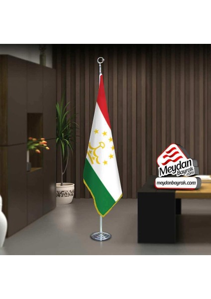 Tacikistan Cumhuriyeti Bayrak -Ofis -Makam-Toplantı Odaları -Direkli -Saçaklı Makam Bayrağı
