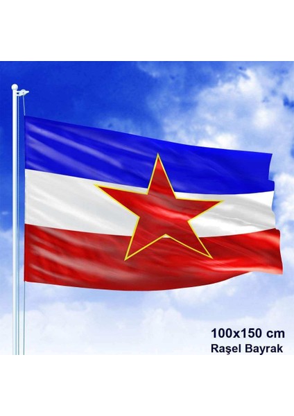 Yugoslavya Sosyalist Federal Cumhuriyeti Bayrağı - Balkan -100x150 cm Bayrak