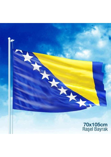 Bosna I Hercegovina Bosna Hersek Bayrağı Sancak Bayrak 70 x 105 cm