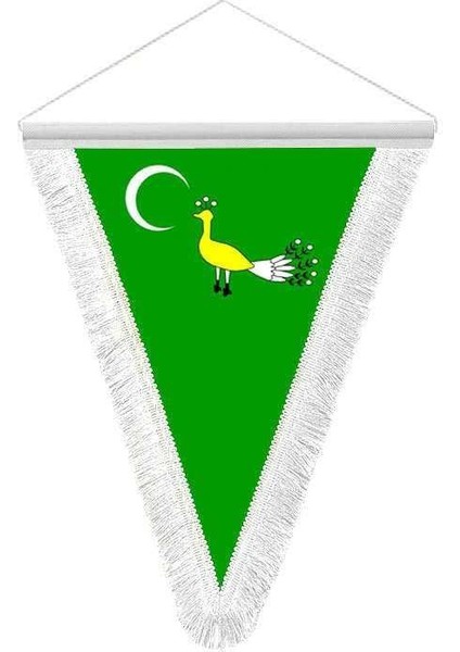 Gazneliler - Gazne Devleti - 17 Eski Türk Devletleri Bayrağı - Saten Hatıra Üçgen Flama Bayrak