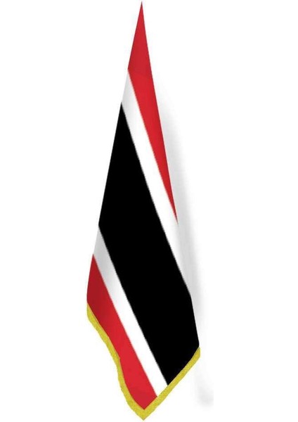 Trinidad ve Tobago Bayrağı -Ofis-Makam-Toplantı Odaları - Saçaklı Makam Bayrağı
