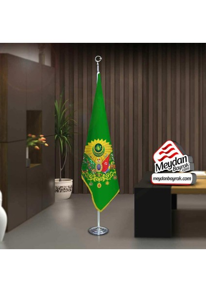 Osmanlı Imparatorluğu Arma Yeşil Bayrak Ofis Makam -Toplantı Odaları -Direkli -Saçaklı Makam Bayrağı