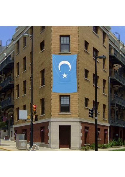 Doğu Türkistan Bayrağı Raşel Bayrak (200X300 Cm) Flama - Bayrak