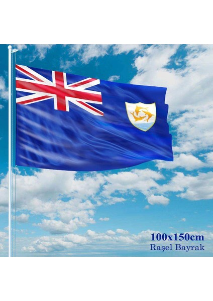 Anguilla Bayrağı - 100X150 cm (1 Metre x 1,5 Metre) - Raşel Kumaş
