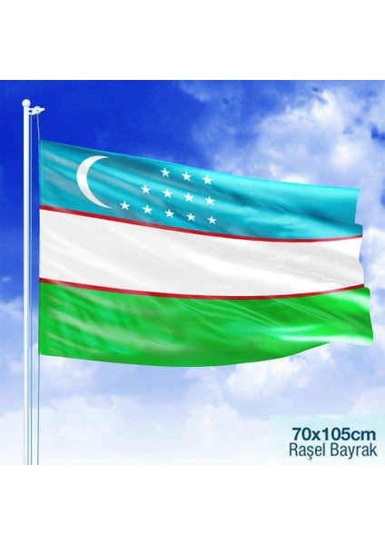 Özbekistan Cumhuriyeti Bayrağı Türk Devletleri Bayrak 70 x 105 cm