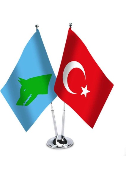 Göktürk Imparatorluğu ve Türkiye - Ikili Masa Bayrağı 2'li