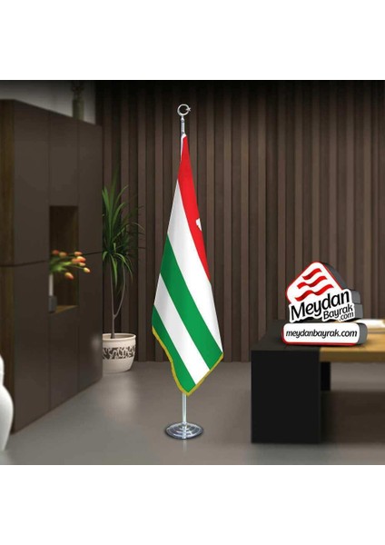Abhazya Cumhuriyeti Bayrak -Ofis -Makam-Toplantı Odaları -Direkli -Saçaklı Makam Bayrağı