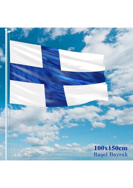 Finlandiya Bayrağı Raşel Kumaş 100 x 150 cm
