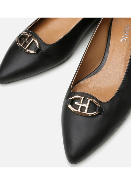 01AYH296660A100 Deri Siyah Kadın Babet modelleri