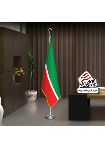 Tataristan Cumhuriyeti Bayrak -Ofis -Makam-Toplantı Odaları -Direkli -Saçaklı Makam Bayrağı