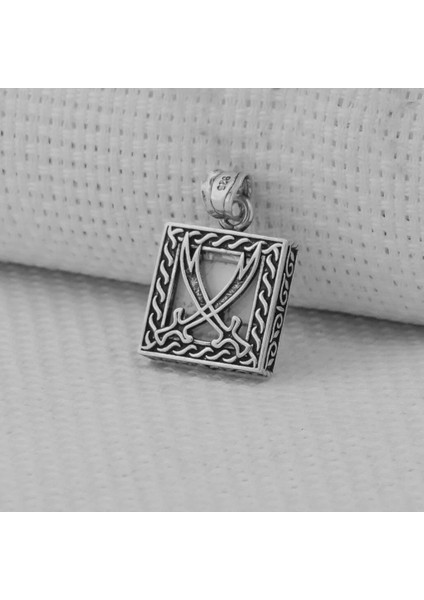 MH-269 925 Ayar Gümüş Cevşeni Kebir Dualı Zülfikar Kılıç Tasarımlı Kolye Ucu