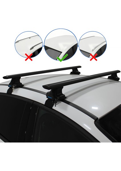 Honda Civic 4 Hatcback 1987 - 1991 Model Arası Uyumlu Ara Atkı Tavan Barı Trophy Siyah modelleri