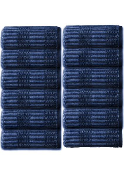 Striscai 50X90 cm El-Yüz Havlusu 12'li Lacivert