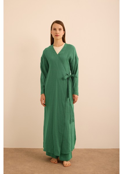 4325111 Viscon Cotton , Yandan Bağlamalı Sabahlık modelleri