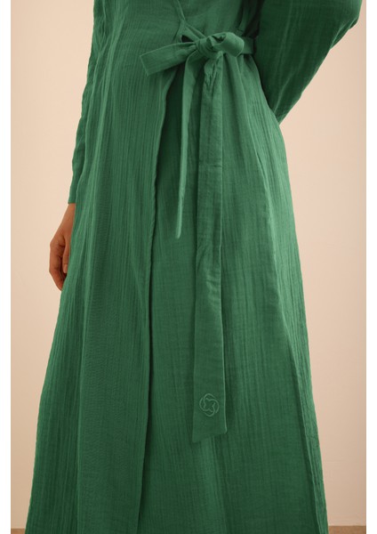 4325111 Viscon Cotton , Yandan Bağlamalı Sabahlık