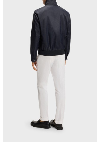 Jakarlı Logo Baskılı Regular Fit Su Itici Dik Yaka Ceket Erkek Ceket 50540458 404 modelleri