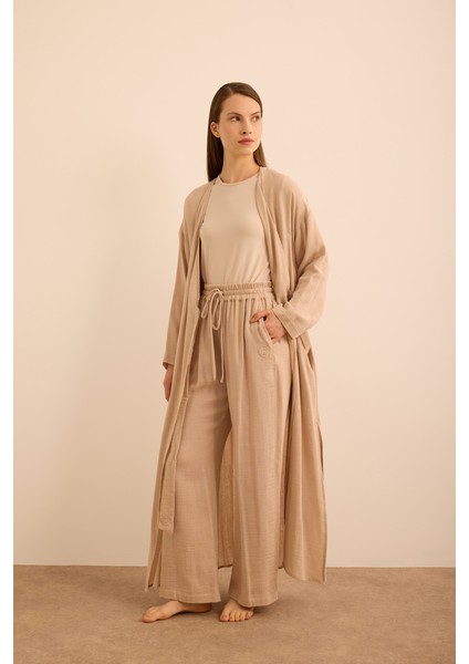 4325111 Viscon Cotton , Yandan Bağlamalı Sabahlık indirimleri