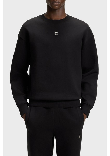 Logolu Streç Pamuklu Relaxed Fit Bisiklet Yaka Sweat Erkek Sweat 50533689 002