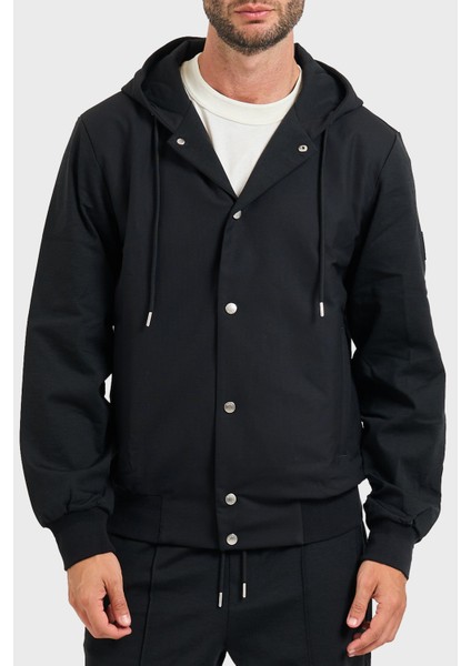 Regular Fit Kapüşonlu Yaka Çıtçıt Düğmeli Ceket Erkek Ceket 50543385 001