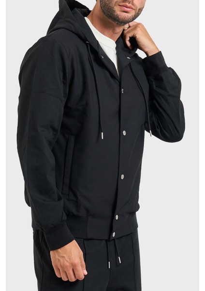 Regular Fit Kapüşonlu Yaka Çıtçıt Düğmeli Ceket Erkek Ceket 50543385 001 fırsatları