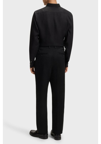 Pamuklu Plise Detaylı Relaxed Fit Düz Paça Pantolon Erkek Pantolon 50546925 001 modelleri