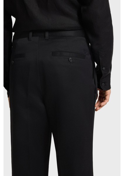 Pamuklu Plise Detaylı Relaxed Fit Düz Paça Pantolon Erkek Pantolon 50546925 001 fırsatları