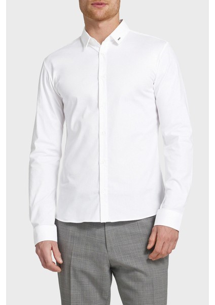 Streç Pamuklu Ekstra Slim Fit Klasik Yaka Gömlek Erkek Gömlek 50475678 199