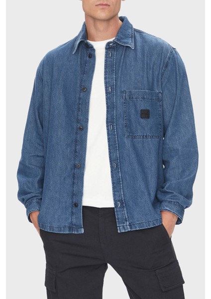 Pamuklu Regular Fit Uzun Kollu Göğüs Cepli Gömlek Erkek Gömlek 50544660 404