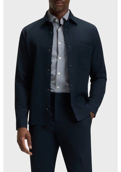 Relaxed Fit Gömlek Yaka Göğüs Cepli Uzun Kollu Gömlek Erkek Gömlek 50545325 404