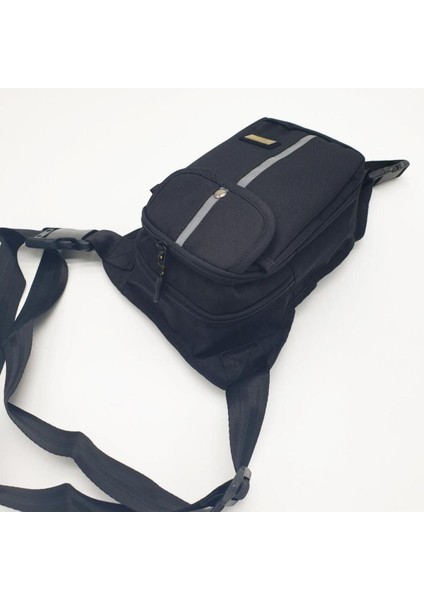 Yanar Çizgili Bacak Bel Çantası, Siyah, Şık ve Pratik Tasarım fırsatları