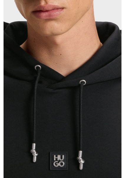 Logolu Streç Pamuklu Relaxed Fit Kapüşonlu Sweat Erkek Sweat 50542583 001 fırsatları