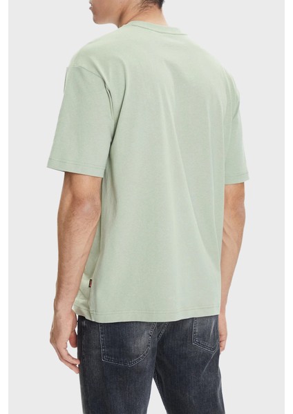 % 100 Pamuk Relaxed Fit Bisiklet Yaka Logolu T Shirt Erkek T Shirt 50546370 370 modelleri