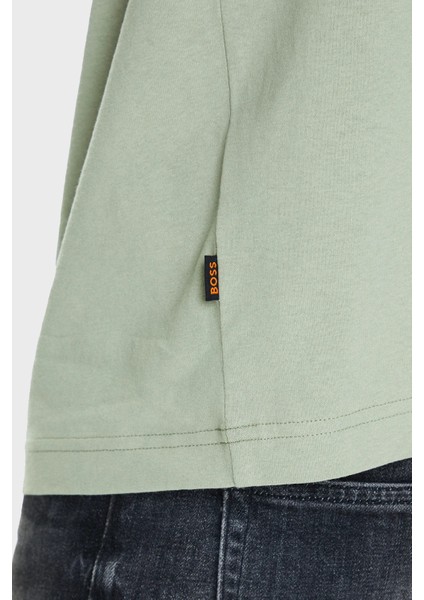 % 100 Pamuk Relaxed Fit Bisiklet Yaka Logolu T Shirt Erkek T Shirt 50546370 370 indirimleri